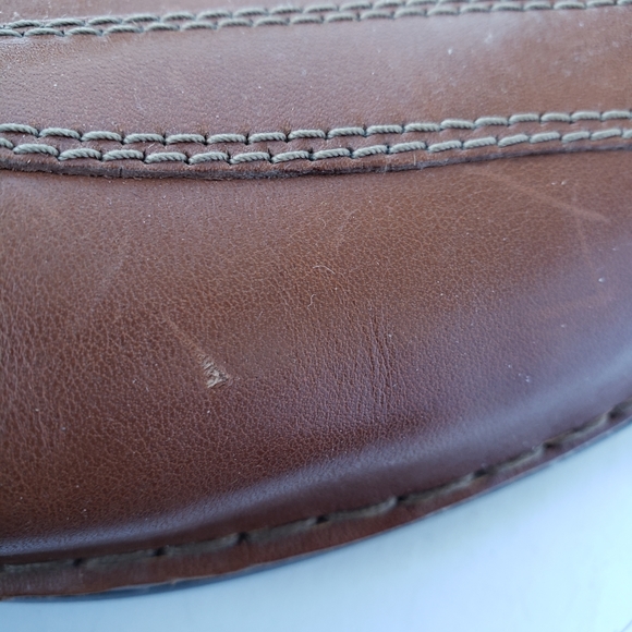 NWOB Clarks lace up brown leather dress shoes - Picture 9 of 10